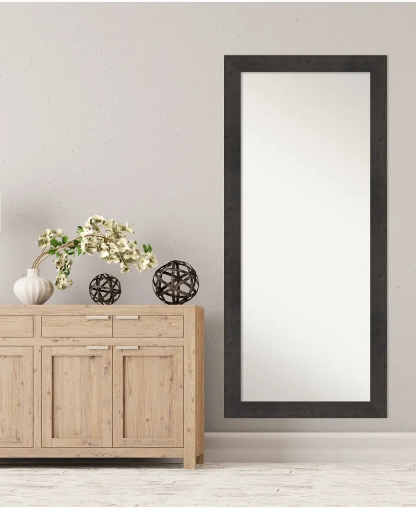 Amanti Art Rustic Plank Framed Floor/Leaner Full Length Mirror, 29.38" x 65.38"