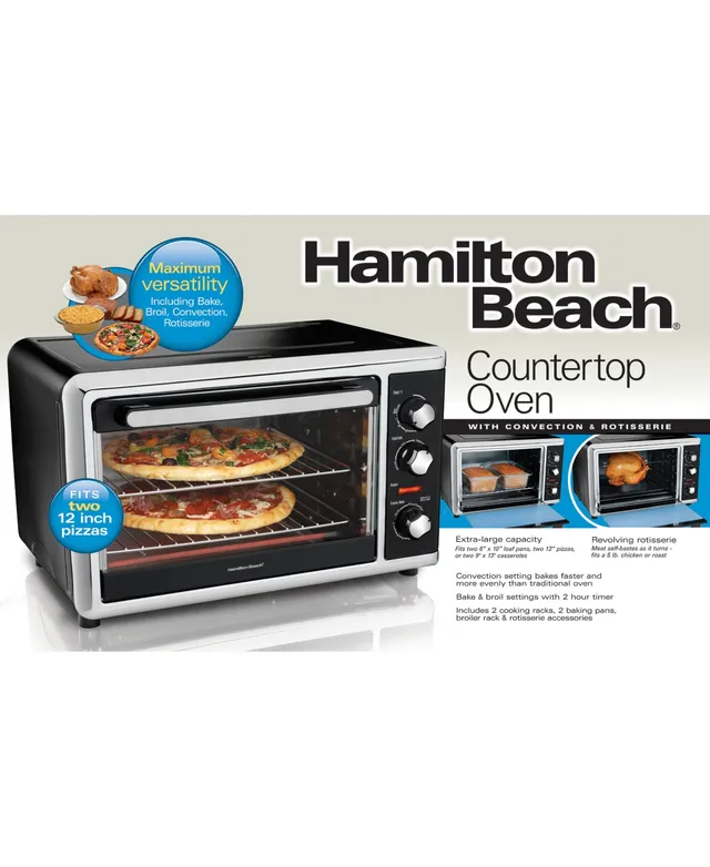 Hamilton Beach Countertop Oven with Convection & Rotisserie - Black