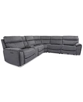 Closeout! Hutchenson -Pc. Fabric Sectional with Power Recliners