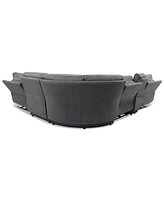 Closeout! Hutchenson -Pc. Fabric Sectional with Power Recliners