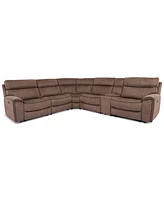 Closeout! Hutchenson -Pc. Fabric Sectional with Power Recliners