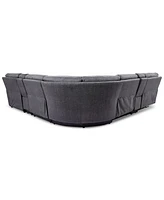 Closeout! Hutchenson -Pc. Fabric Sectional with Power Recliners