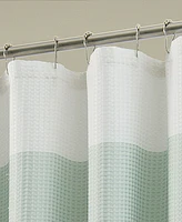 Spa 251 Ombre Waffle Striped Shower Curtain, 70" x 72"