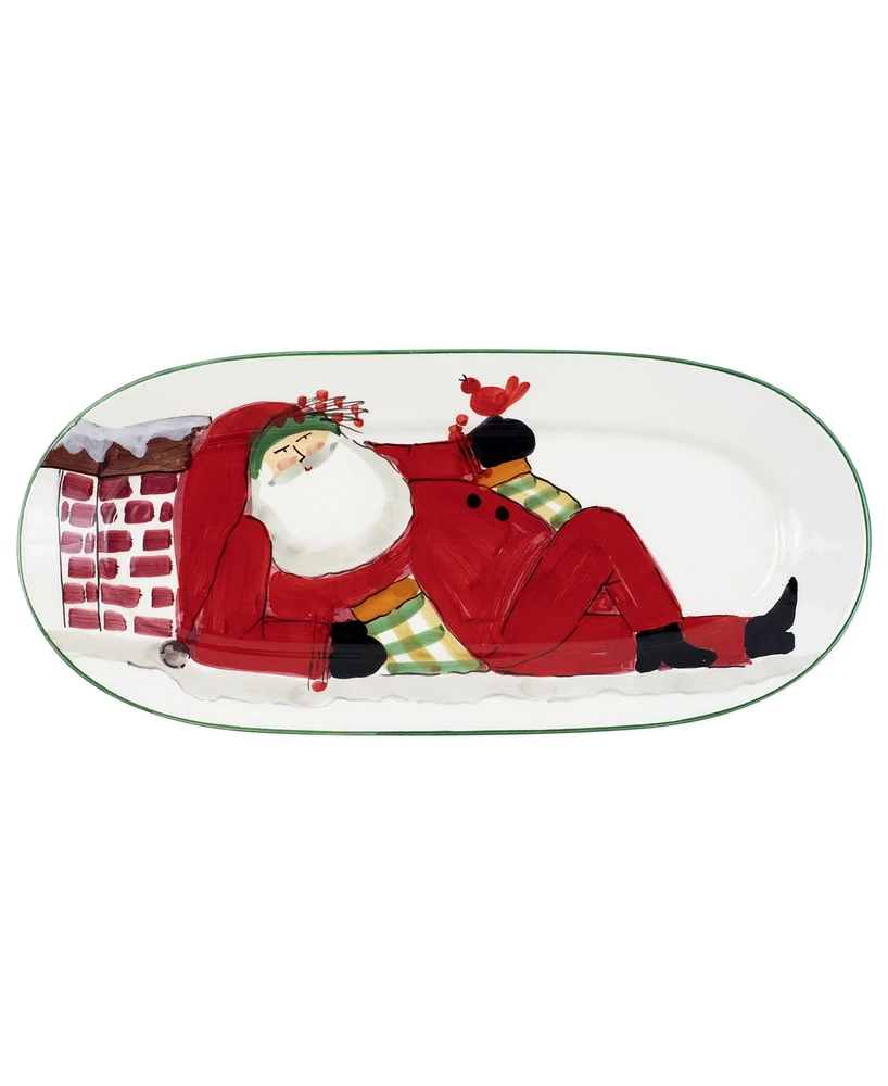 Vietri Old St. Nick Small Oval Platter