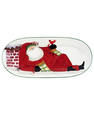 Vietri Old St. Nick Small Oval Platter