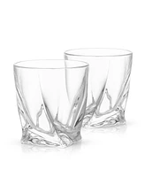 JoyJolt Atlas Old Fashioned Whiskey Glasses Set of 2