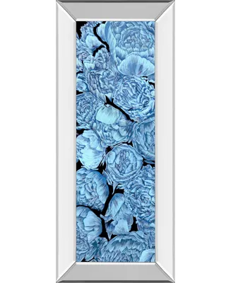 Classy Art Blue Peonies I by Melissa Wang Mirror Framed Print Wall Art, 18" x 42"