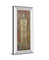 Classy Art Big Ben by Longo Mirror Framed Print Wall Art, 18" x 42"