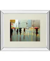 Classy Art New York Reality by Tate Hamilton Mirror Framed Print Wall Art, 34" x 40"