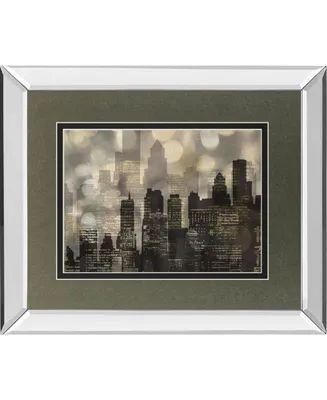 Classy Art City Lights by Katrina Craven Mirror Framed Print Wall Art, 34" x 40"