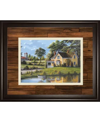 Classy Art Yellow House by Saunders Framed Print Wall Art, 34" x 40"