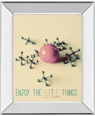 Classy Art Enjoy The Little Things by Gail Peck Mirror Framed Print Wall Art, 22" x 26"