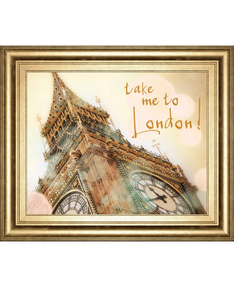 Classy Art Take Me To London by Emily Navas Framed Print Wall Art, 22" x 26"