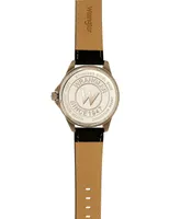 Wrangler Men's Watch, 48MM Ip Silver Case with White Dial, Tan Strap