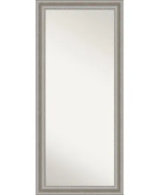 Amanti Art Parlor Silver-tone Framed Floor/Leaner Full Length Mirror, 29.5" x 65.50"