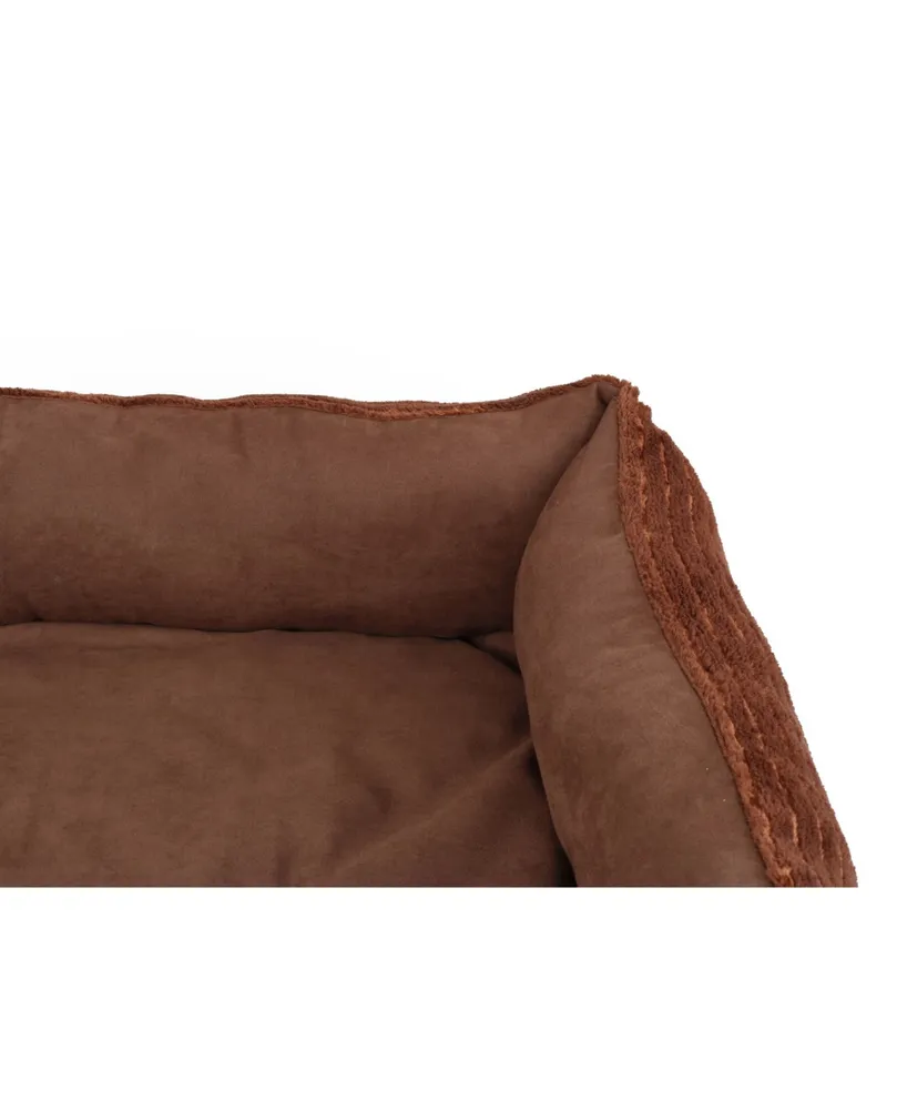 Happycare Textiles Orthopedic Rectangle Bolster Pet Bed