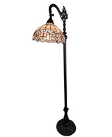 Amora Lighting Tiffany-Style Reading Floor Lamp