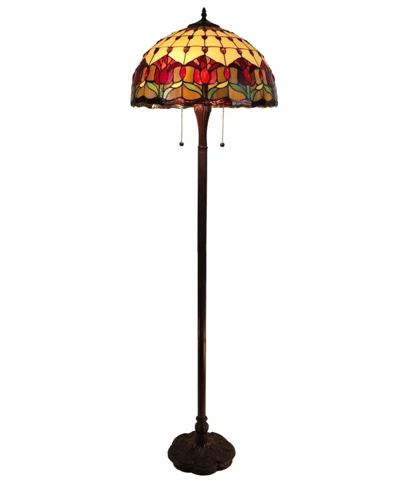 Amora Lighting Tiffany Style Tulips Floor Lamp