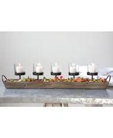 Wood and Metal Votive Candleholder