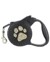 Parisian Pet Crystal Paw Retractable Dog Leash