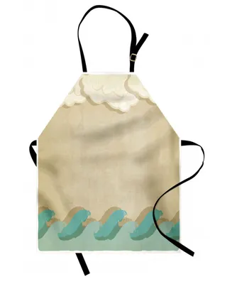 Ambesonne Ocean Waves and Clouds Apron