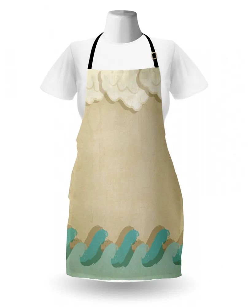 Ambesonne Ocean Waves and Clouds Apron