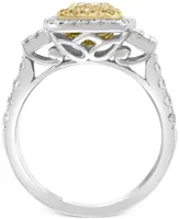 Effy Hematian Diamond Halo Ring (1-5/8 ct. t.w.) in 18k Gold & White Gold