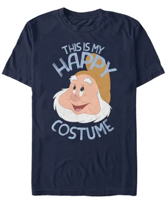Disney Men's Snow White and the Seven Dwarfs Happy Halloween Costume Short Sleeve T-Shirt