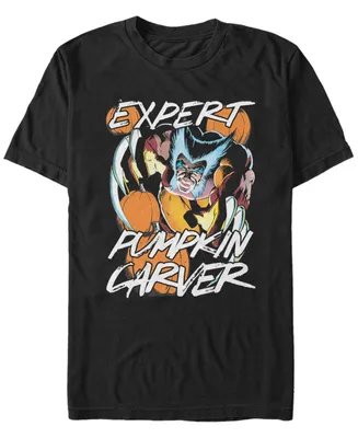 Marvel Men's Wolverine Expert Pumpkin Carver Halloween Short Sleeve T-Shirt
