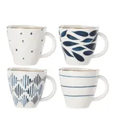 Lenox Blue Bay Set/4 Assorted Dessert Mugs