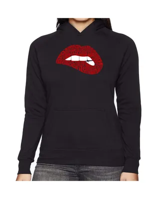 La Pop Art Women's Word Hooded Sweatshirt -Savage Lips
