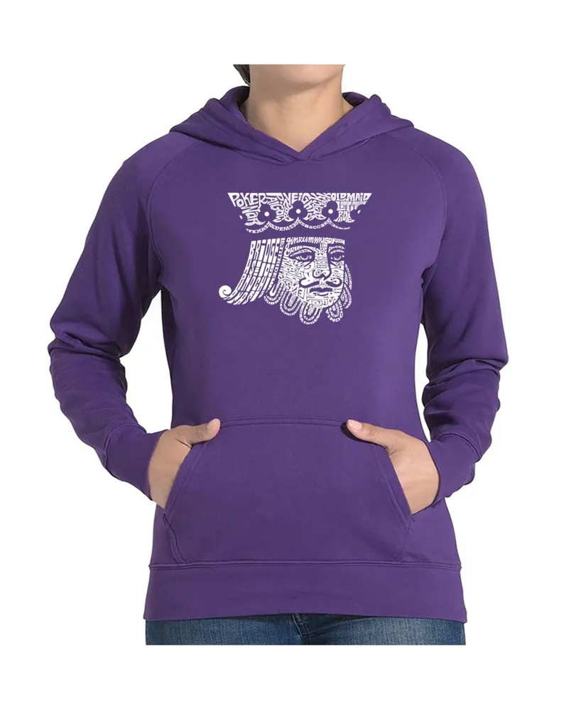 La Pop Art Women's Word Hooded Sweatshirt - King Of Spades
