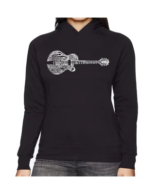 La Pop Art Women's Word Hooded Sweatshirt - Country Guitar