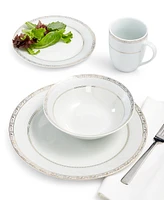 Fitz and Floyd Gold Serif 32-Piece Dinnerware Set, Service For 8