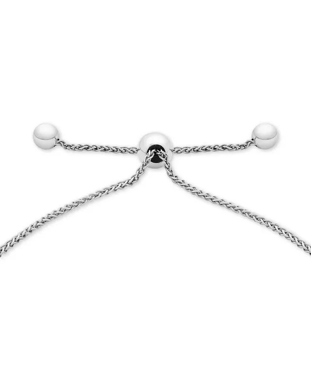 Stainless Steel Adjustable Rhinestone Bar Bolo Bracelet – The