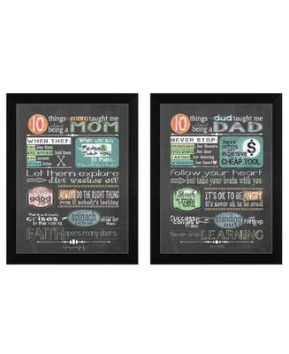 Trendy Decor 4U Reminders from Mom and Dad Collection By Tonya Crawford, Printed Wall Art, Ready to hang, Black Frame, 28" x 18"