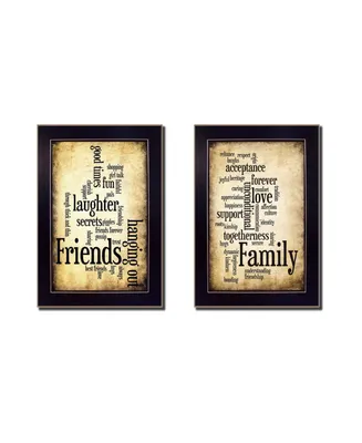 Trendy Decor 4U Friends and Family Collection By Susan Ball, Printed Wall Art, Ready to hang, Black Frame, 10" x 14"