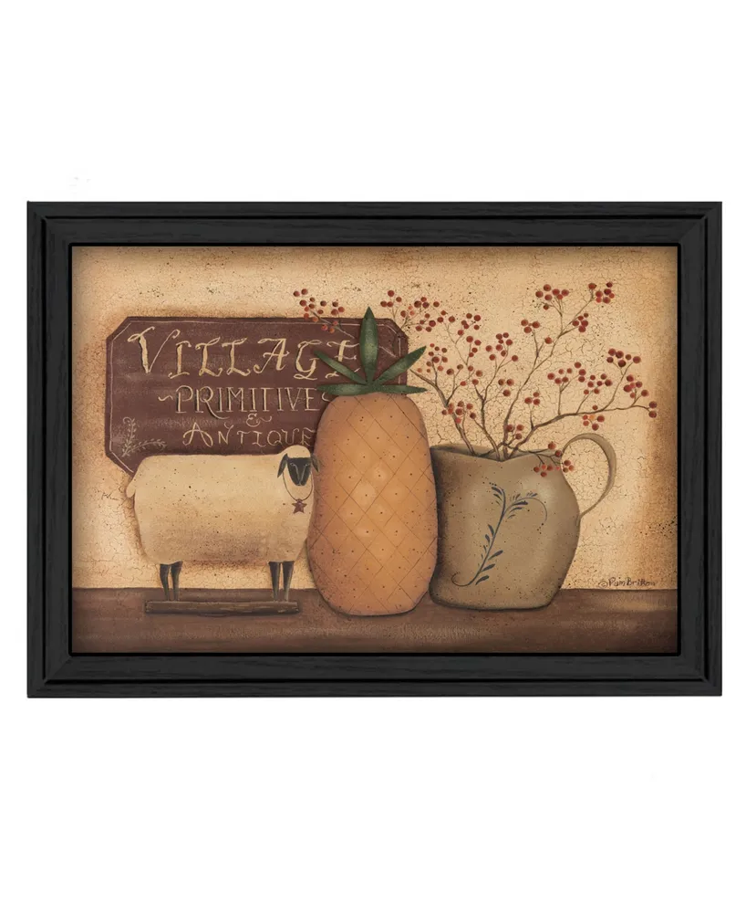 Trendy Decor 4U Country Necessities By Pam Britton, Printed Wall Art, Ready to hang, Black Frame, 19" x 15"