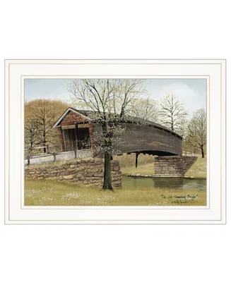 Trendy Decor 4U The Old Humpback Bridge by Billy Jacobs, Ready to hang Framed Print, White Frame, 19" x 15"