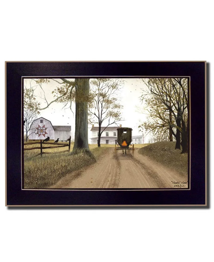 Trendy Decor 4U Headin' Home By Billy Jacobs, Printed Wall Art, Ready to hang, Black Frame, 14" x 10"