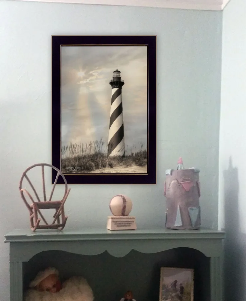 Trendy Decor 4U Cape Hatteras Lighthouse By Lori Deiter, Printed Wall Art, Ready to hang, Frame
