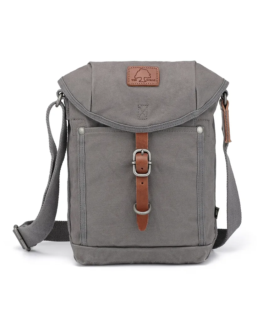 Tsd Brand Forest Canvas Flap Crossbody Bag