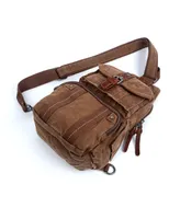 Tsd Brand Sunset Cove Canvas Sling Bag