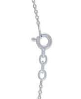 Diamond Accent Interlocked Circle 18" Pendant Necklace in Sterling Silver