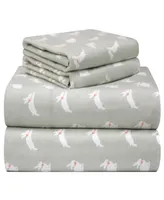 Pointehaven Whimsical Printed Flannel Sheet Set