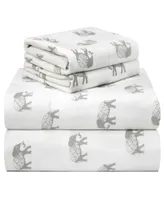 Pointehaven Whimsical Printed Flannel Sheet Set