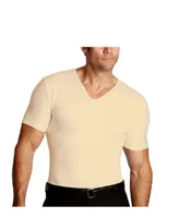 Insta Slim Men's Compression Short Sleeve V-Neck T-Shirt