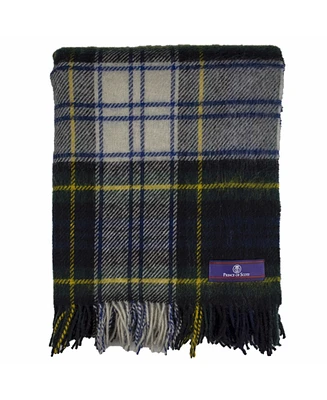 Prince of Scots Highland Tartan Tweed Pure 100% Wool Throw, 72" x 59"