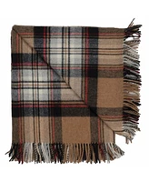 Prince of Scots Highland Tartan Tweed Merino Wool Throw, 55" x 72"