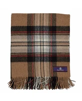 Prince of Scots Highland Tartan Tweed Merino Wool Throw, 55" x 72"